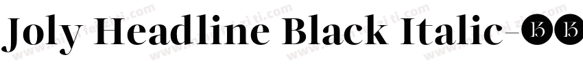 Joly Headline Black Italic字体转换